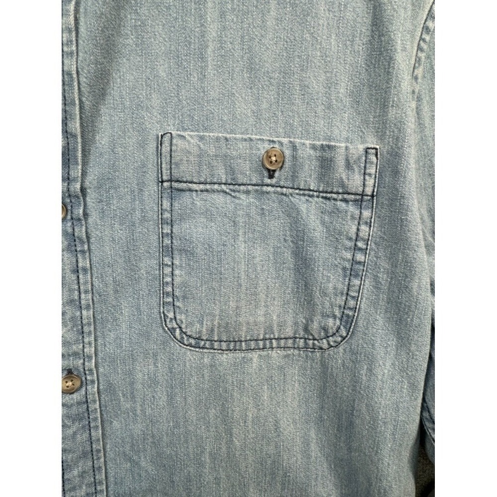 The Rail Denim Ombre Shirt Mens L Button Down Western Layers Beach - Picture 5 of 8